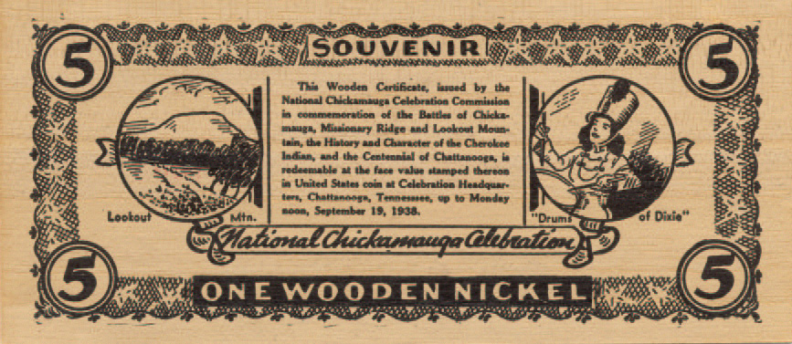 1938 Chickamauga Celebration brown, back
